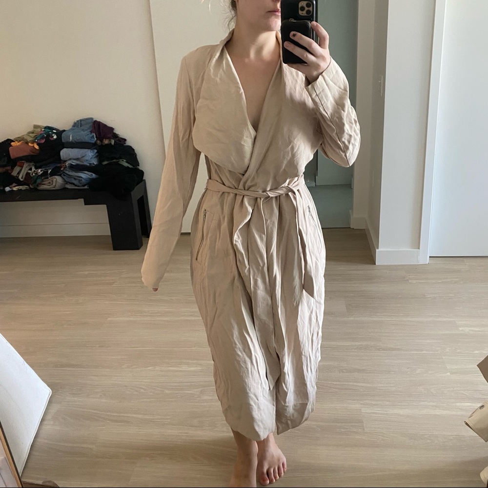 Express Trench Coat, Beige Color, Size XS